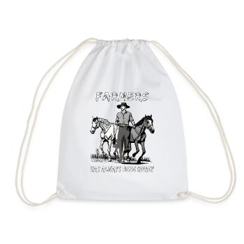 L’AGRICULTEUR A TOUJOURS ÉTÉ EXCITÉ - Sac de sport léger - blanc - Devant