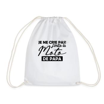 Je ne crie pas j imite la moto de papa - Sac de sport léger - blanc - Devant