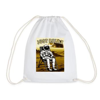 ASTRONAUT JUST RELAX - Drawstring Bag - white - Front
