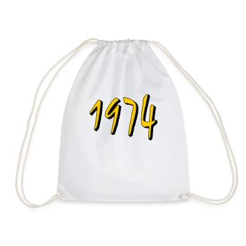 BIRTHDAY YEAR 1974 - Drawstring Bag - white - Front