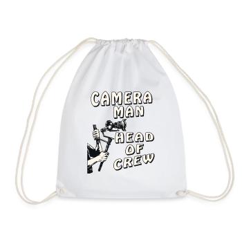CAMERA MAN HEAD OF CREW - Drawstring Bag - white - Front