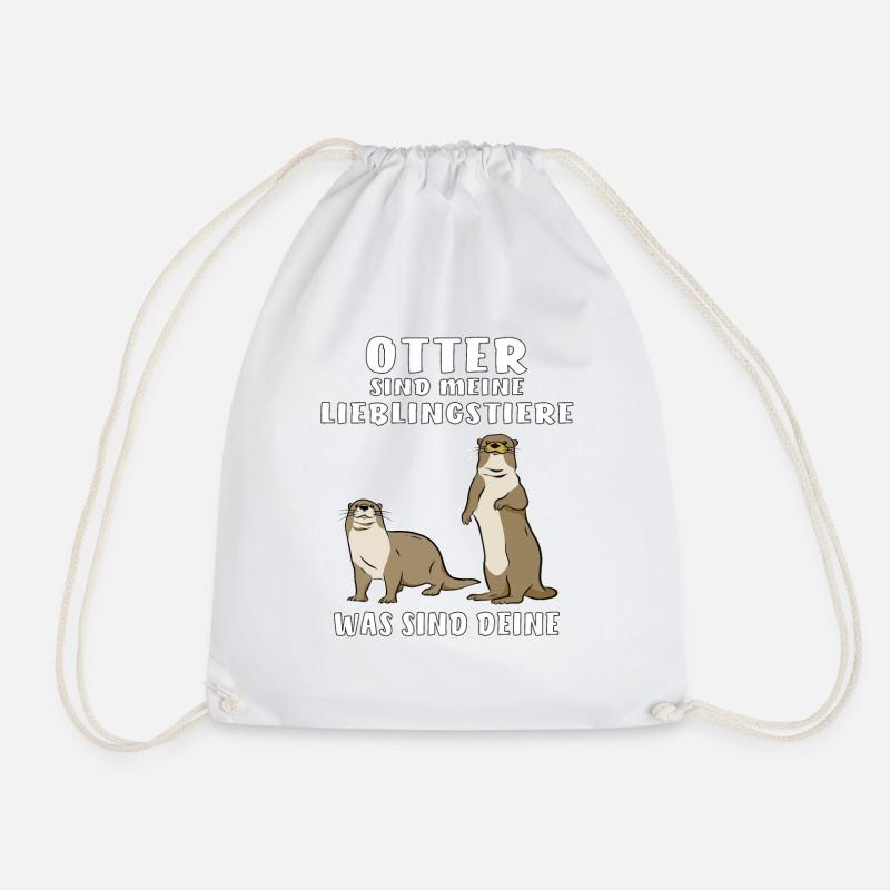 OTTER SIND MEINE LIEBLINGSTIERE - Turnbeutel - Weiß