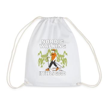COURSE DE MARCHE NORDIQUE AVEC - Sac de sport léger - blanc - Devant