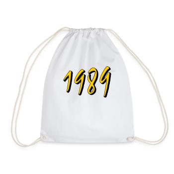 BIRTHDAY YEAR 1989 - Drawstring Bag - white - Front