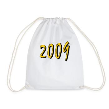 BIRTHDAY YEAR 2009 - Drawstring Bag - white - Front