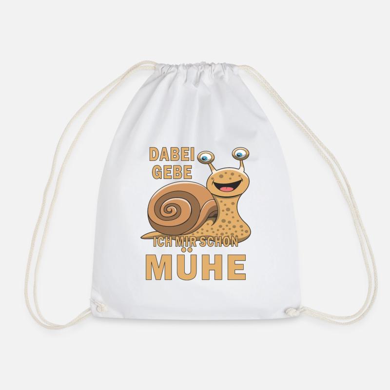 SCHNECKE GEBE MIR MÜHE - Turnbeutel - Weiß