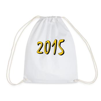 BIRTHDAY YEAR 2015 - Drawstring Bag - white - Front