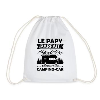 Le papy parfait conduit un camping car - Sac de sport léger - blanc - Devant