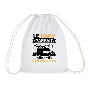 Le papy parfait conduit un camping car - Sac de sport léger - blanc - Devant