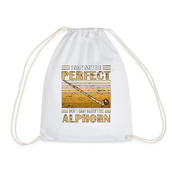 ALPHORN BUT I CAN BLOW THE ALPHORN - Drawstring Bag - white - Front