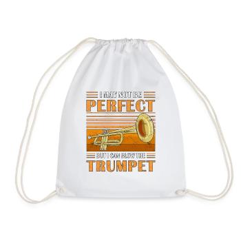 TROMPETE BUT I CAN BLOW THE TRUMPET - Drawstring Bag - white - Front