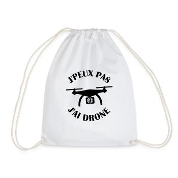 J peux pas j ai Drone - Sac de sport léger - blanc - Devant