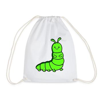 caterpillar - Drawstring Bag - white - Front