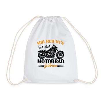 Mir reichts ich geh Motorrad fahren - Turnbeutel - Weiß - Vorne