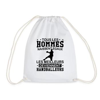 Les meilleurs deviennent handballeurs - Sac de sport léger - blanc - Devant