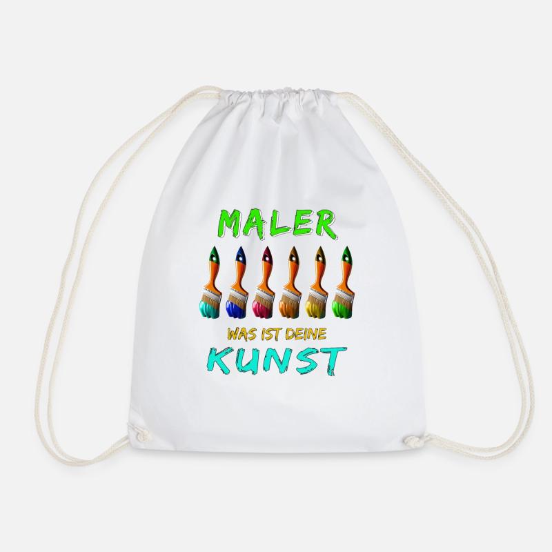 MALER PINSEL WAS IST DEINE KUNST - Turnbeutel - Weiß