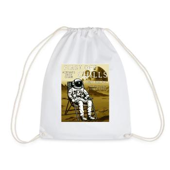 ASTRONAUT DECK CHAIR FIRST OFF CHILLS - Drawstring Bag - white - Front