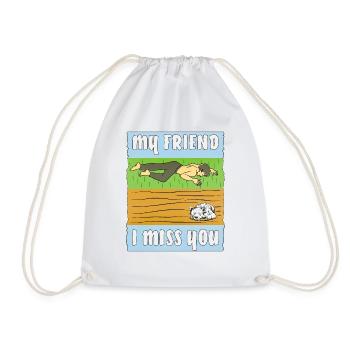 HOMME TRISTE CHIEN - Sac de sport léger - blanc - Devant