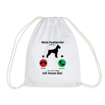 Mein Foxterrier ruft an - Turnbeutel - Weiß - Vorne