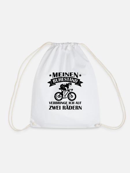 Meinen ruhestand verbringe ich auf Fahrrad - Turnbeutel - Weiß