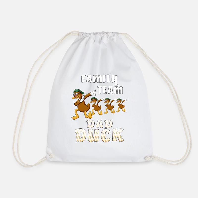 FAMILY TEAM DAD DUCK - Turnbeutel - Weiß