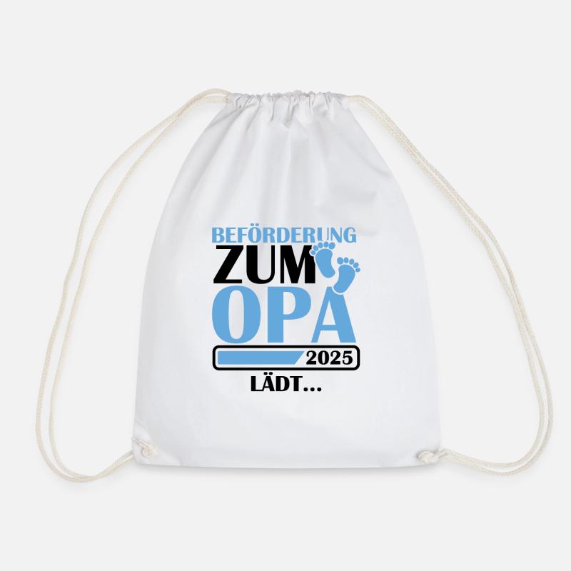 Beförderung zum Opa 2025 - Turnbeutel - Weiß