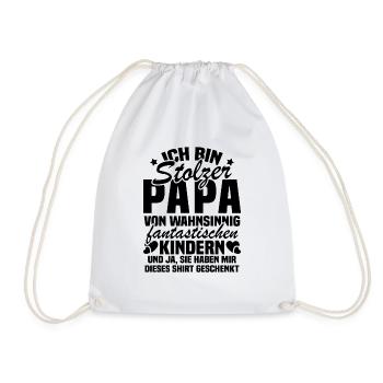 Ich bin stolzer Papa von wahnsinnig fantastischen - Turnbeutel - Weiß - Vorne