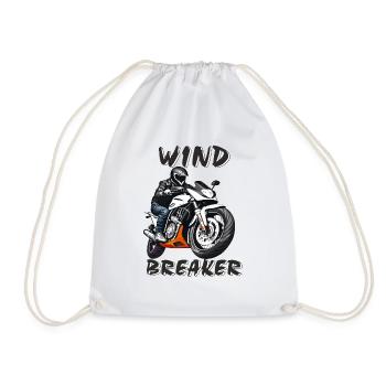 MOTORRAD WINDBREAKER - Turnbeutel - Weiß - Vorne