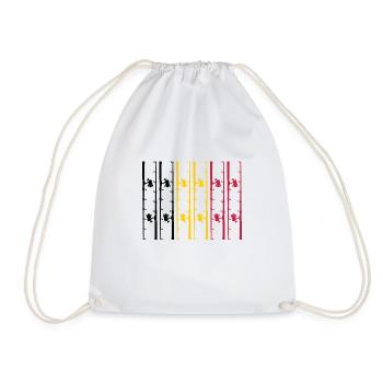 Canne à pêche drapeau Belgique humour cadeau - Sac de sport léger - blanc - Devant