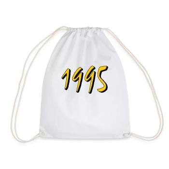 BIRTHDAY YEAR 1995 - Drawstring Bag - white - Front