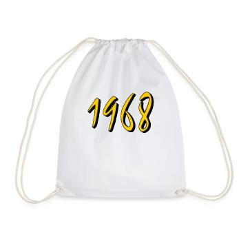 BIRTHDAY YEAR 1968 - Drawstring Bag - white - Front