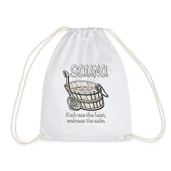 SAUNA Embrassez la chaleur, embrassez le calme - Sac de sport léger - blanc - Devant
