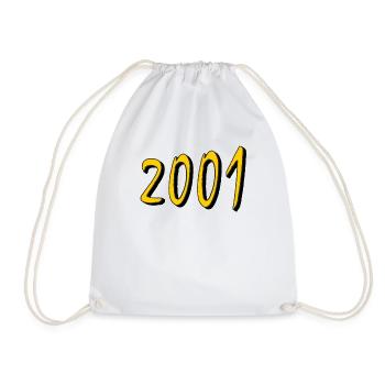 BIRTHDAY YEAR 2001 - Drawstring Bag - white - Front