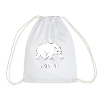 EISBÄR SHIT - Turnbeutel - Weiß - Vorne
