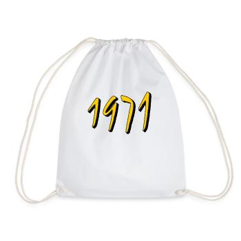 DATE DE NAISSANCE ANNÉE 1971 - Sac de sport léger - blanc - Devant