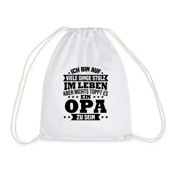 ich bin stolz wie ein Opa - Turnbeutel - Weiß - Vorne