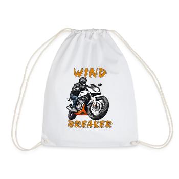 MOTORRAD WINDBREAKER - Turnbeutel - Weiß - Vorne