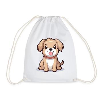 Chien de dessin animé mignon - conception de chien - Sac de sport léger - blanc - Devant