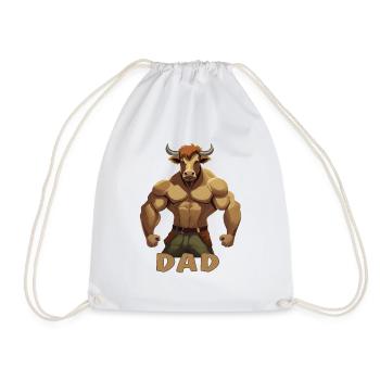 BULLE STIER DAD - Turnbeutel - Weiß - Vorne