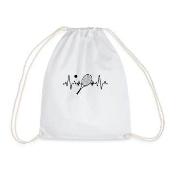Battement de cœur de tennis - Sac de sport léger - blanc - Devant