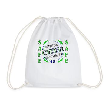 Ethical Cyber Security SAFE - Drawstring Bag - white - Front