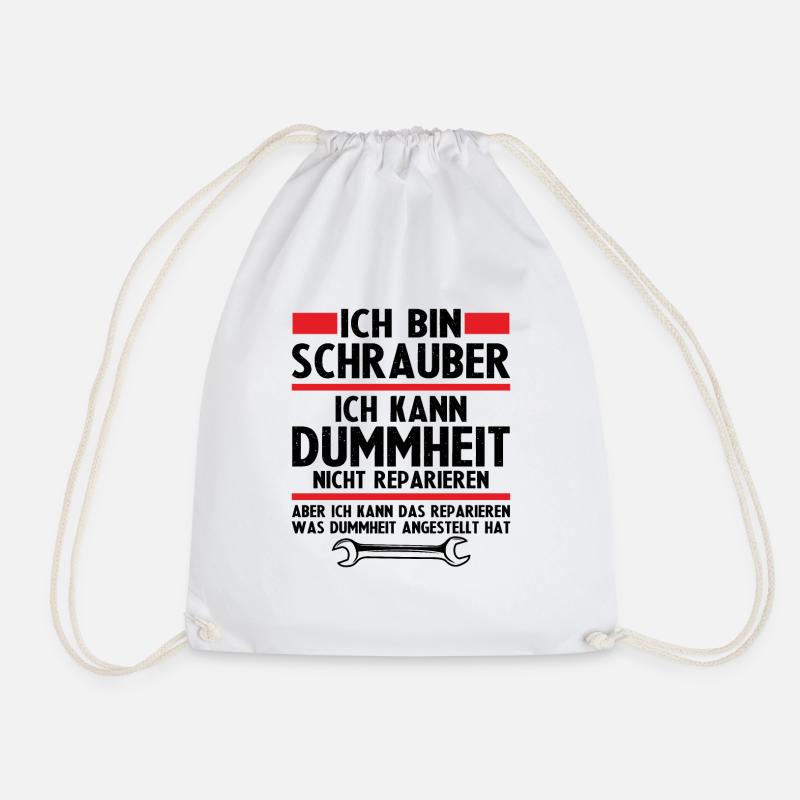 Ich bin schrauber - Turnbeutel - Weiß