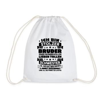 Ich stolzer bruder wundervollen lieben schwester - Turnbeutel - Weiß - Vorne