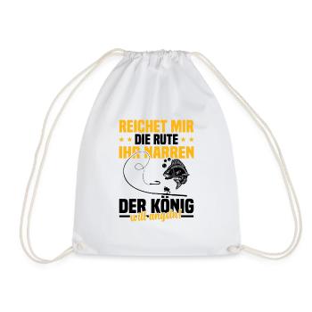 Reichet mir die rute ihr der könig will angeln! - Turnbeutel - Weiß - Vorne