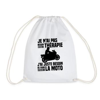 Besoin de faire de la moto cadeau motard - Sac de sport léger - blanc - Devant
