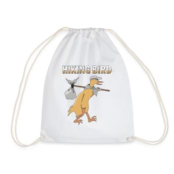 HIKING BIRD - Drawstring Bag - white - Front