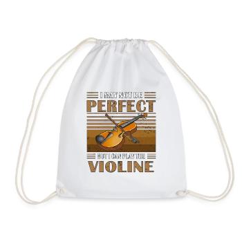 VIOLIN BUT I CAN PLAY THE FIDDLE - Drawstring Bag - white - Front