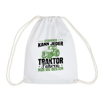 Studieren kann jeder traktor fahren nur die besten - Turnbeutel - Weiß - Vorne