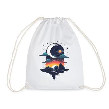 Soleil et Lune - Sac de sport léger - blanc - Devant