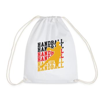 Handball Team Germany Flag Handball Player - Drawstring Bag - white - Front